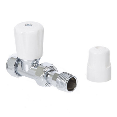 Altechnic Altecnic Eclipse Straight Manual Radiator Valve 10mm Wheel Head & Lockshield Cap Ca-406410 from B&Q