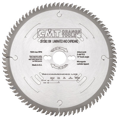 CMT Orange Tools Cmt Laminate & Chipboard Saw Blade 300 X 30 X 96T281.096.12M from B&Q