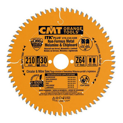 CMT Orange Tools Cmt Itk Saw Blade For Aluminium 184 X 20 (+16+15.87) X 48T276.184.48H from B&Q