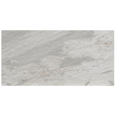  - Sierra White Matt Stone Effect Structured Porcelain Indoor Wall & Floor Tile Sample