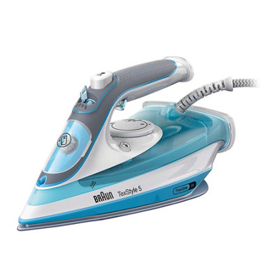 Braun Si5008Bl Texstyle 5 Steam IronWhite & Turquoise from B&Q