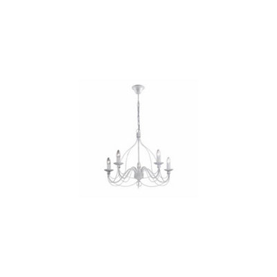 Ideal Lux Corte  5 Light Chandelier Antique White FinishE14 from B&Q