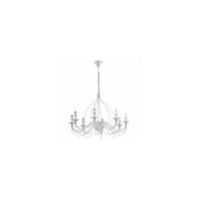 Ideal Lux Corte  8 Light Chandelier Antique White FinishE14 from B&Q