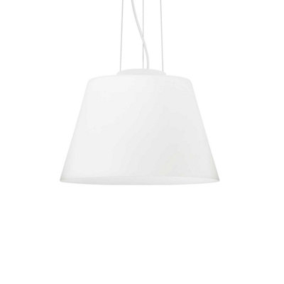 B&Q -  Luminosa Cylinder 1 Light Large Dome Ceiling Pendant WhiteE27