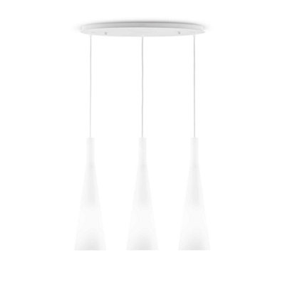 B&Q -  Luminosa Milk 3 Light Hanging Ceiling Pendant Light WhiteE27