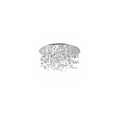Netlighting Unisex Grey Neve 15 Light Glass Bubbles Semi Flush Ceiling Pendant Chrome G9 In Extra Large - Image 3