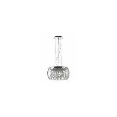Ideal Lux Audi 5 Light  Small Blown Glass Bubbles Ceiling Pendant ChromeG9 from B&Q