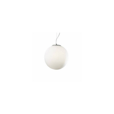 Ideal Lux Mapa Bianco 1 Light Extra Large Globe Ceiling Pendant WhiteE27 from B&Q