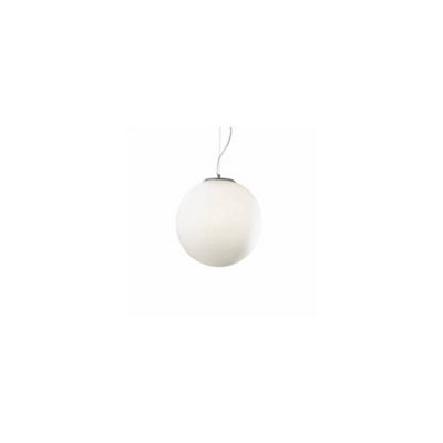 Ideal Lux Mapa Bianco 1 Light Large Globe Ceiling Pendant WhiteE27 from B&Q
