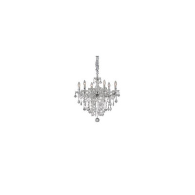 Ideal Lux Florian  6 Light Crystal Chandelier Chrome FinishE14 from B&Q
