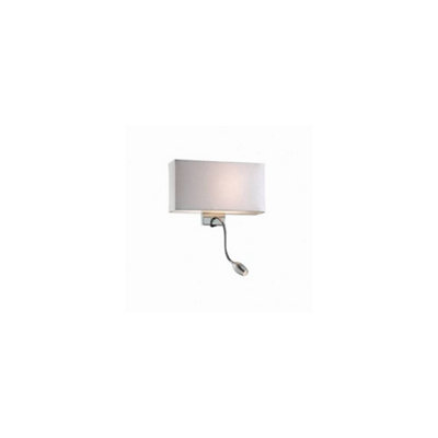Ideal Lux Hotel 1 Light Indoor Wall Light WhiteE27 from B&Q