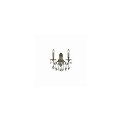 Ideal Lux Gioconda  2 Light Indoor Candle Wall Light Silver With CrystalsE14 from B&Q