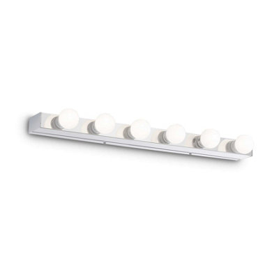 Luminosa Ing Luminosa Prive' 6 Indoor Medium Over Mirror Wall Chrome, E14 Light