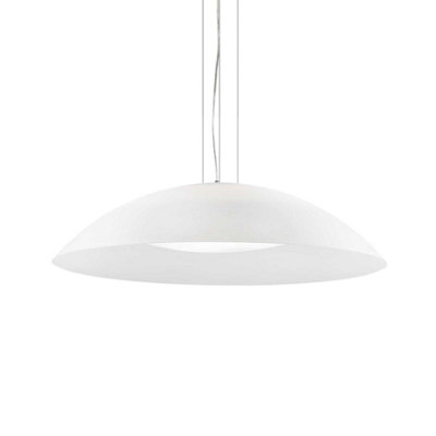 Luminosa Lighting Luminosa Lena 3 Light Large Dome Ceiling Pendant WhiteE27 from B&Q