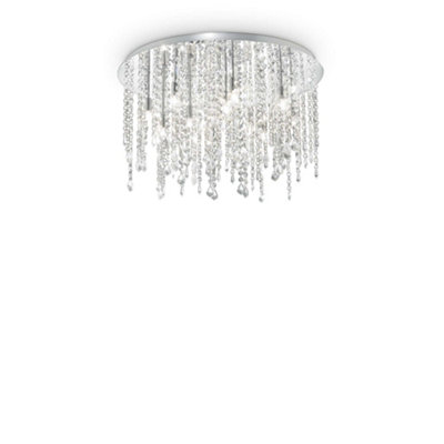 Luminosa Ing Luminosa Royal 12 Medium Semi Flush Ceiling Pendant Chrome, G9 Light