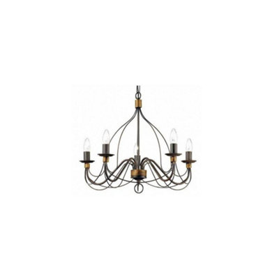 Ideal Lux Corte  8 Light Chandelier Rust Brown FinishE14 from B&Q