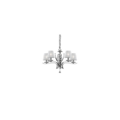 Ideal Lux Pegaso  5 Light Crystal Multi Arm Chandelier ChromeWhite FinishE14 from B&Q