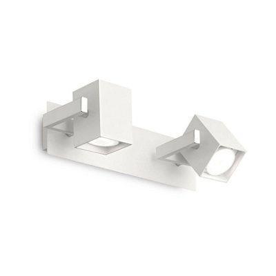 Ideal Lux Mouse 2 Light Wall Light White from B&Q
