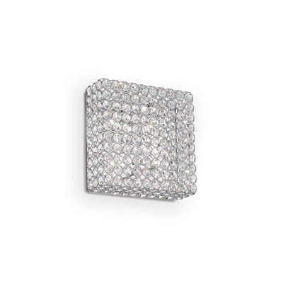 Luminosa Ing Luminosa Admiral 4 Small Square Ceiling Flush Chrome, G9 Light