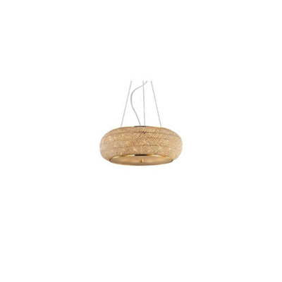 Ideal Lux Pasha'  10 Light Ceiling Pendant Gold With CrystalsE14 from B&Q