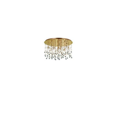 Ideal Lux Moonlight  12 Light  Large Semi Flush Ceiling Pendant GoldG9 from B&Q