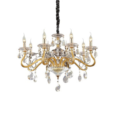 Luminosa Lighting Luminosa Negresco 8 Light Chandelier Gold FinishE14 from B&Q