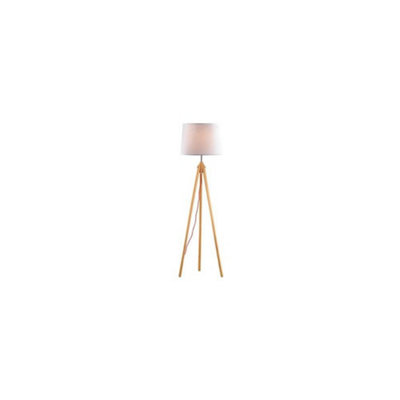 Luminosa Ing Luminosa York 1 Floor Lamp Wood, E27 Light