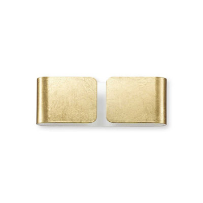 B&Q -  Luminosa Clip 2 Light Indoor Small Wall Light GoldG9