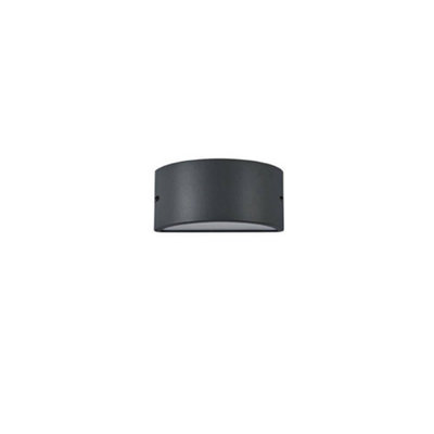 Ideal Lux Rex 1 Light Outdoor Up Down Wall Light Anthracite Ip44E27 from B&Q