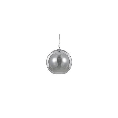 Ideal Lux Nemo 1 Light Medium Dome Ceiling Pendant GreySmokeyE27 from B&Q