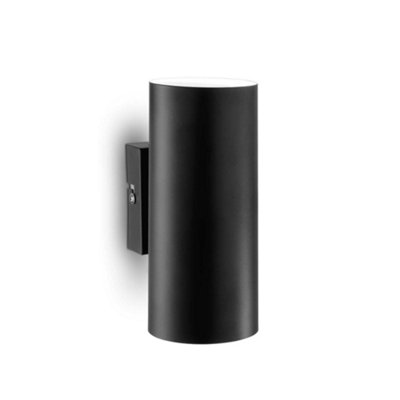 B&Q -  Luminosa Hot 2 Light Up & Down Wall Light BlackGu10