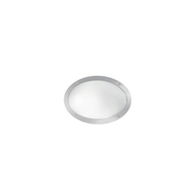 Ideal Lux Maddi 1 Light Diffuser Outdoor Flush Ceiling / Wall Light White Ip66E27 from B&Q