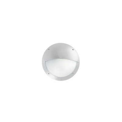 Ideal Lux Maddi 1 Light Half Diffuser Outdoor Flush Wall Light White Ip66E27 from B&Q