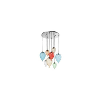 Luminosa Ing Luminosa Clown 8 Medium Balloon Cluster Pendant Multi-Coloured, G9 Light