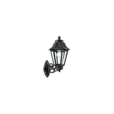 Ideal Lux Anna 1 Light Outdoor Flush Wall Lantern Black Ip44E27 from B&Q