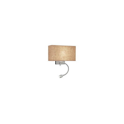 Ideal Lux Hotel 1 Light Indoor Wall Light CanvasE27 from B&Q