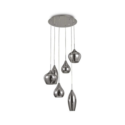 Netlighting Unisex Grey Soft Light Spiral Cluster Ceiling Pendant E14 Size 6 - Image 4