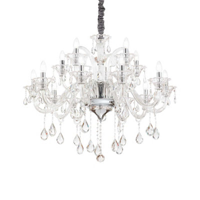 Luminosa Lighting Luminosa Colossal 15 Light Chandelier Clear GlassE14