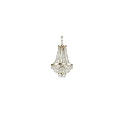 Ideal Lux Caesar  6 Light Crystal Chandelier Gold FinishG9 from B&Q