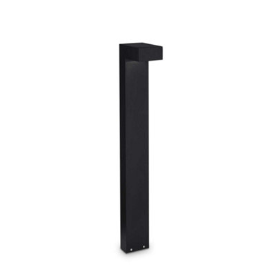 Ideal Lux Luminosa Sirio 2 Light Outdoor Tall Bollard Black Ip44G9