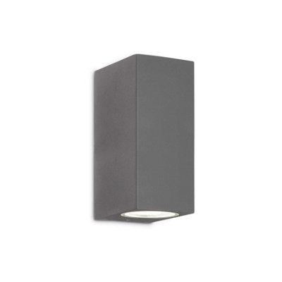 B&Q -  Luminosa Up 2 Light Outdoor Up Down Wall Light Anthracite Ip44G9