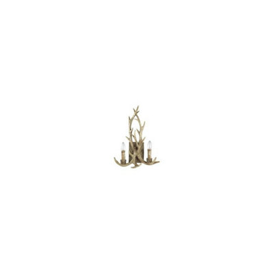 Ideal Lux Chalet  2 Light Indoor Wall Light BrownE14 from B&Q