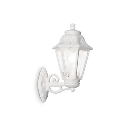 Ideal Lux Anna 1 Light Outdoor Flush Wall Lantern White Ip44E27 from B&Q