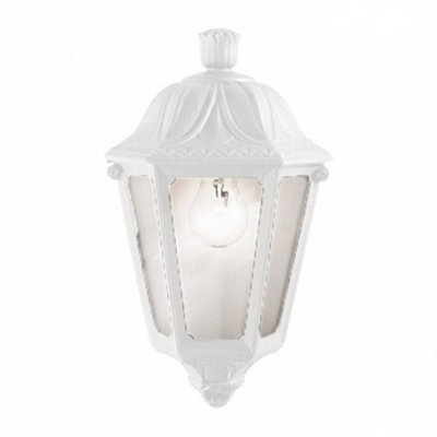 Ideal Lux Anna 1 Light Outdoor Flush Wall Lantern White Ip44E27 from B&Q
