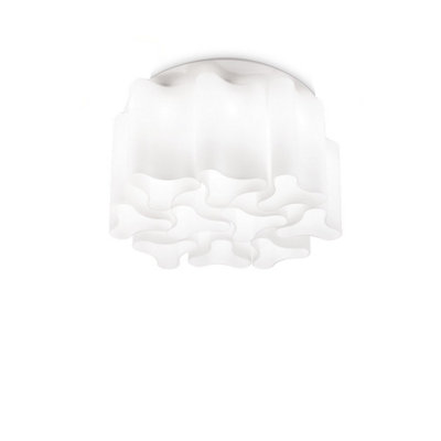 Luminosa Lighting Luminosa Compo 10 Light Medium Ceiling Flush Light WhiteE27 from B&Q