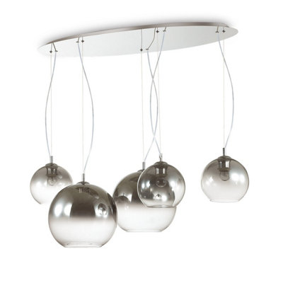 Discovery Fade  5 Light Hanging Ceiling Pendant Hanging Chrome, E27 - Image 5