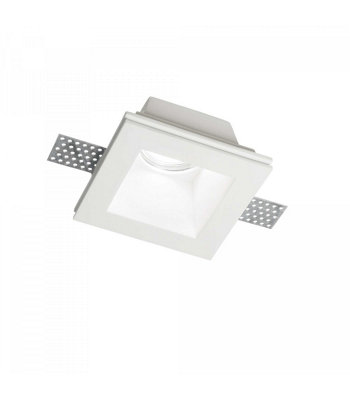 Ideal Lux Samba 1 Light Square Recessed Spotlight WhiteGu10 from B&Q