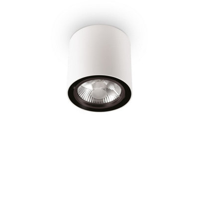 Ideal Lux Mood 1 Light Large Round Surface Mounted Downlight WhiteGu10 from B&Q