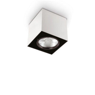 Ideal Lux Mood 1 Light Large Square Surface Mounted Downlight WhiteGu10 from B&Q