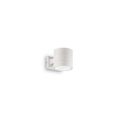 Ideal Lux Snif Round 1 Light Outdoor Up Down Wall Light WhitePutty Ip54G9 from B&Q